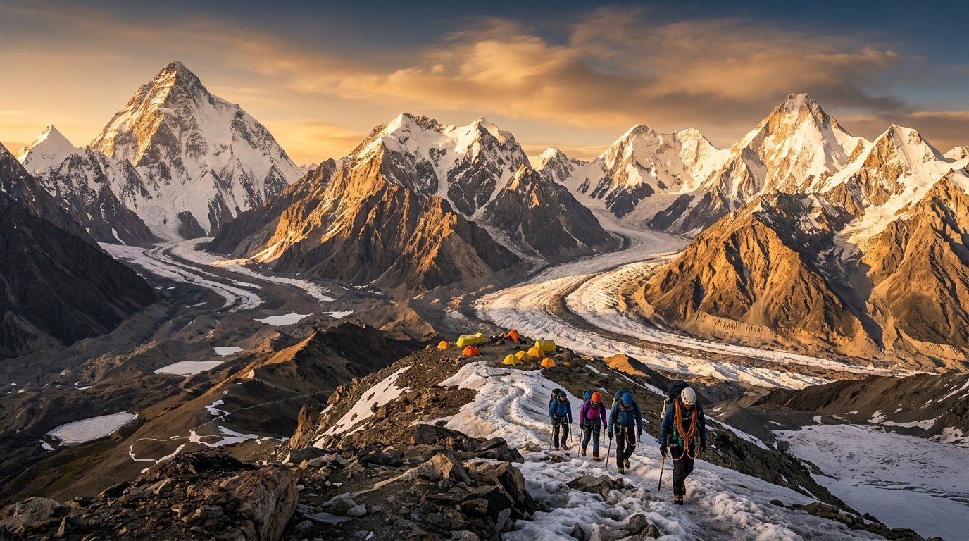 Trekking expedition on snow capped Karakoram Peak by Trip to Mountain